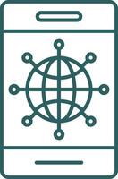 Internet Line Gradient Round Corner Icon vector