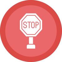 Stop Glyph Multi Circle Icon vector