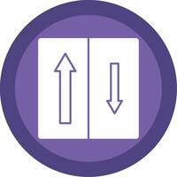 Priority Oncomming Glyph Multi Circle Icon vector