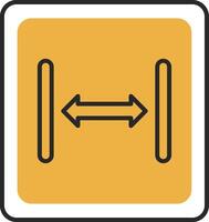 Size Skined Filled Icon vector