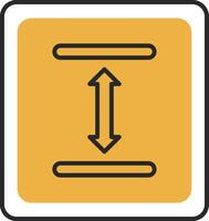 Between Skined Filled Icon vector