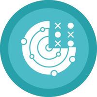 Radar Glyph Multi Circle Icon vector