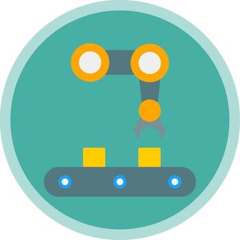 Machine Flat Multi Circle Icon vector