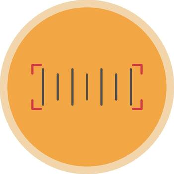 Bar Code Flat Multi Circle Icon vector