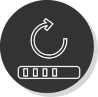 Loader Line Grey Circle Icon vector