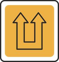Two Arrows Skined Filled Icon vector