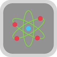 Nuclear Flat Round Corner Icon vector