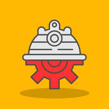 Engineer Filled Shadow Icon vector