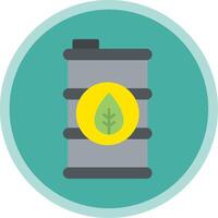 Eco Barrel Flat Multi Circle Icon vector