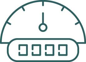 Tachometer Line Gradient Round Corner Icon vector