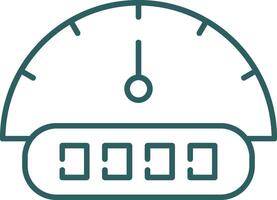 Tachometer Line Gradient Round Corner Icon vector