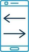 Transfer Line Blue Two Color Icon vector