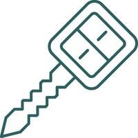 Car Key Line Gradient Round Corner Icon vector