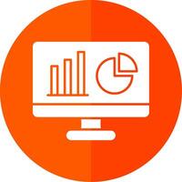 Dashboard Glyph Red Circle Icon vector