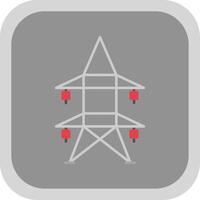 Electric Tower Flat Round Corner Icon vector