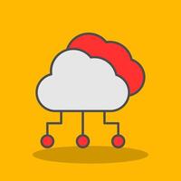 Cloud Computing Filled Shadow Icon vector