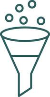 Funnel Line Gradient Round Corner Icon vector