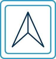 Cursor Line Blue Two Color Icon vector