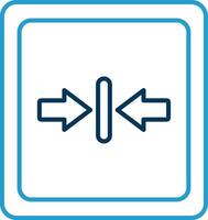 Minimize Line Blue Two Color Icon vector