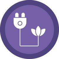 Eco Plug Glyph Multi Circle Icon vector