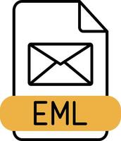 Eml Skined Filled Icon vector
