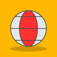 World Filled Shadow Icon vector