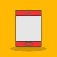 Cellphone Filled Shadow Icon vector