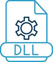 Dll Line Blue Two Color Icon vector