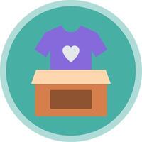 Clothes Donation Flat Multi Circle Icon vector