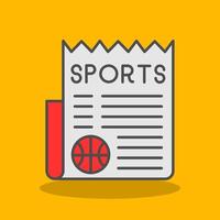 Sports News Filled Shadow Icon vector