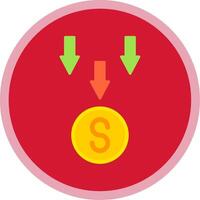 Bankruptcy Flat Multi Circle Icon vector