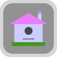 Shelter Flat Round Corner Icon vector