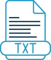 Txt Line Blue Two Color Icon vector