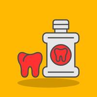 Mouthwash Filled Shadow Icon vector