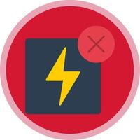 No Electricity Flat Multi Circle Icon vector