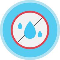No Water Flat Multi Circle Icon vector