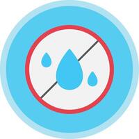 No agua plano multi circulo icono vector