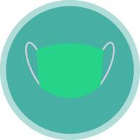 Medical Mask Flat Multi Circle Icon vector