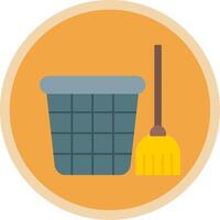 Mop Flat Multi Circle Icon vector