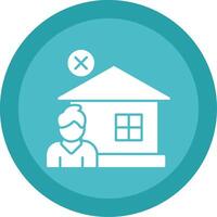 Homeless Glyph Multi Circle Icon vector