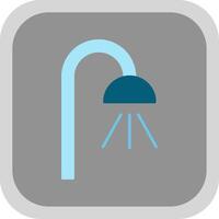 Shower Flat Round Corner Icon vector