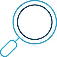Search Line Blue Two Color Icon vector