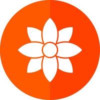 Dandelion Glyph Red Circle Icon vector