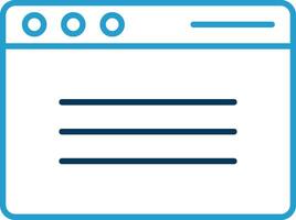 Browser Line Blue Two Color Icon vector