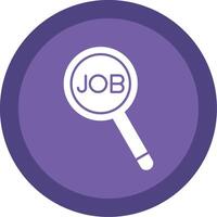 Job Search Glyph Multi Circle Icon vector