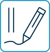 Edit Line Blue Two Color Icon vector