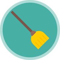 Broom Flat Multi Circle Icon vector