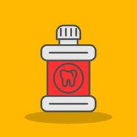 Mouthwash Filled Shadow Icon vector