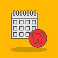 Dental Schedule Filled Shadow Icon vector