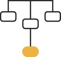 Hierarchical Structure Skined Filled Icon vector